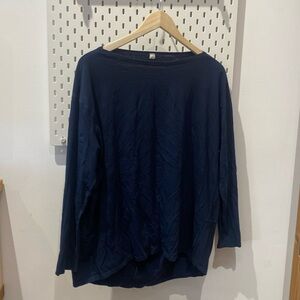 Navy Blue LULULEMON long sleeved shirt.